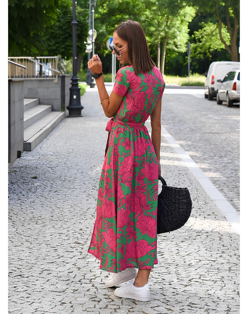 Anna | Lente/zomerjurk met Bloemenprint